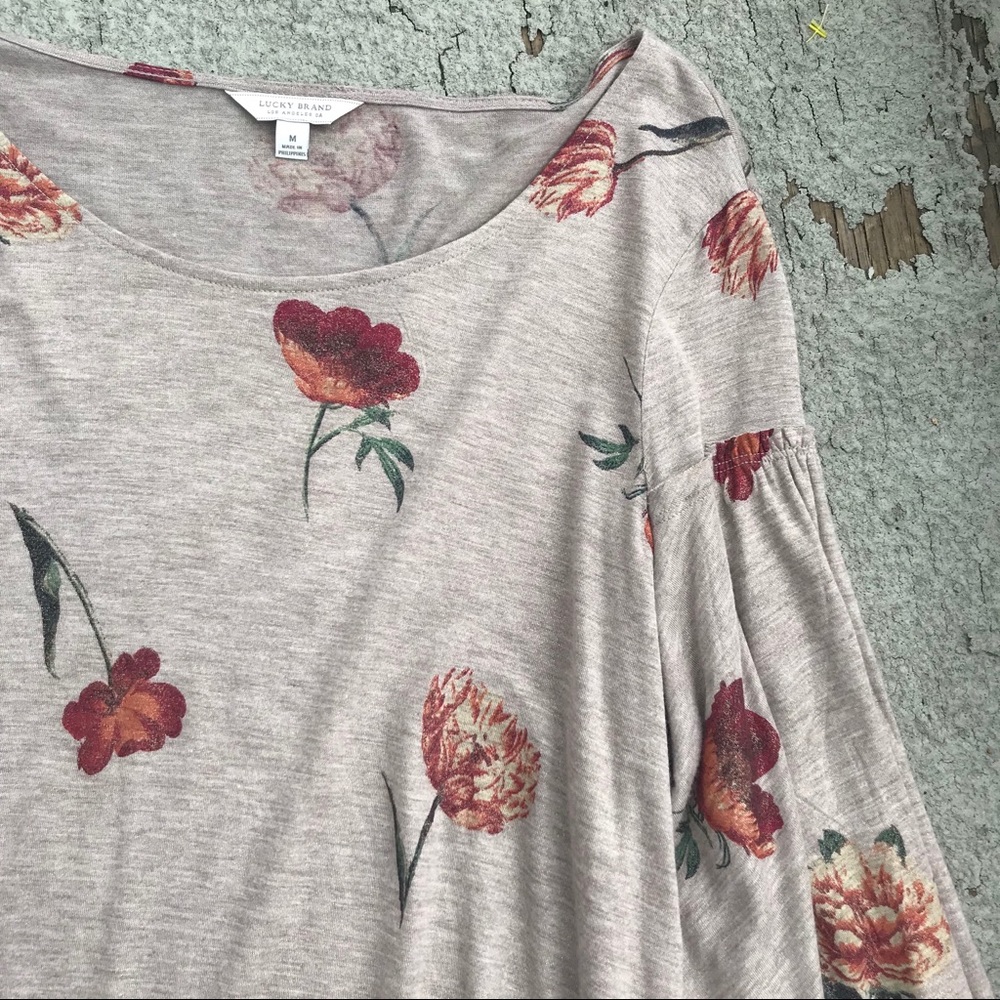 Lucky Brand Duquet Floral Ruffle Top - Picture 3 of 6